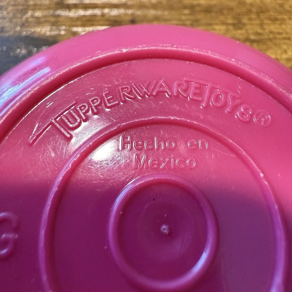 VTG Tupperware Toys Mini Party Play Set 3 in Cereal Bowl‎ Pink Retro Kitchen